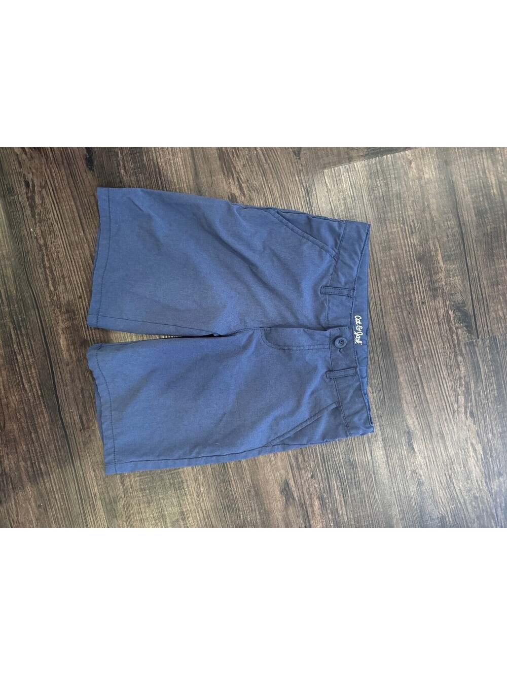 Cat & Jack Boys Navy Blue Chino Shorts Size 12 Adjustable Waist